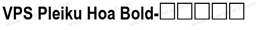 VPS Pleiku Hoa Bold字体转换
